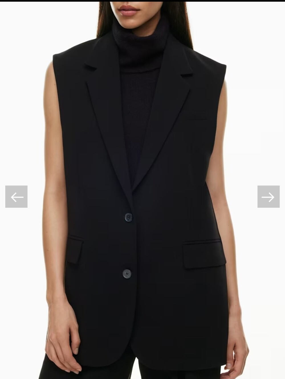 Aritzia Takeover Vest Black Women's Vest NWOT Extra Small